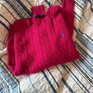 Ralph Lauren Dark Pink Cable Knit Sweater